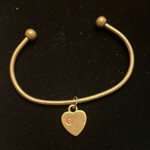 Cuff Bracelet with Removable "Heart" Charm